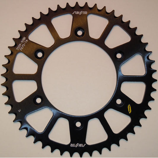 SUNSTAR WORKS TRIPLESTAR ALUMINUM REAR SPROCKET (5-355949BK)