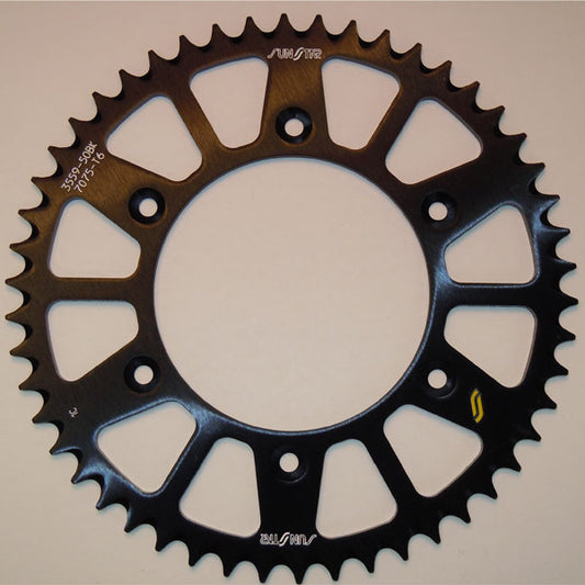 SUNSTAR WORKS TRIPLESTAR ALUMINUM REAR SPROCKET (5-355950BK)