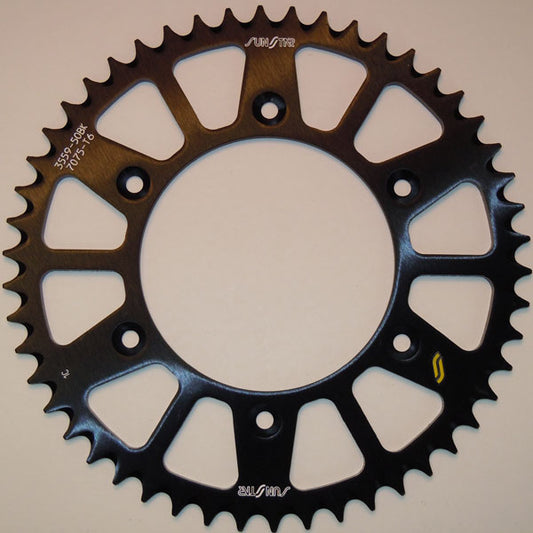 SUNSTAR WORKS TRIPLESTAR ALUMINUM REAR SPROCKET (5-355953BK)