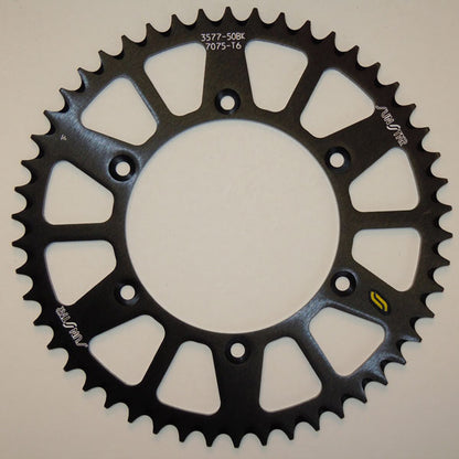 SUNSTAR WORKS TRIPLESTAR ALUMINUM REAR SPROCKET (5-357750BK)