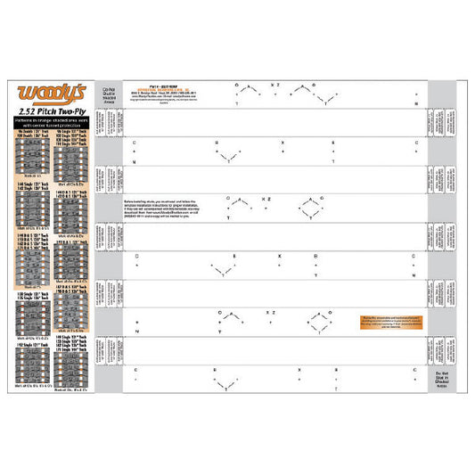 WOODY'S 2.25 PITCH QUIET PAD TWO-PLY TEMPLATE (252T-TEMP)