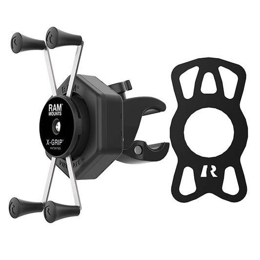 RAM X-Grip Large Phone Mount with Vibe-Safe & Small Tough-Claw (RAM-HOL-UN10-462-400)