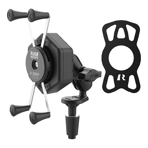 RAM X-Grip Large Phone Mount with Vibe-Safe & Fork Stem Base (RAM-B-176-A-UN10-462)