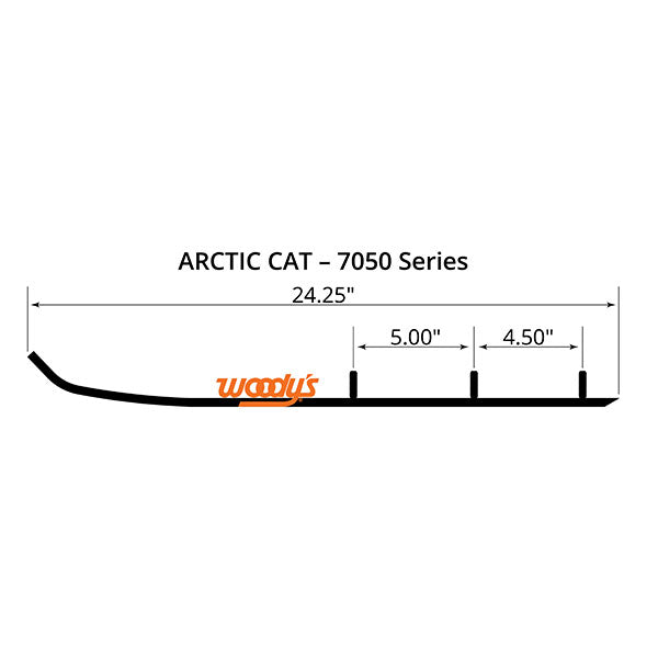 WOODY'S FLAT-TOP EXTENDER TRAIL III 4" CARBIDE RUNNER (EAT3-7050)