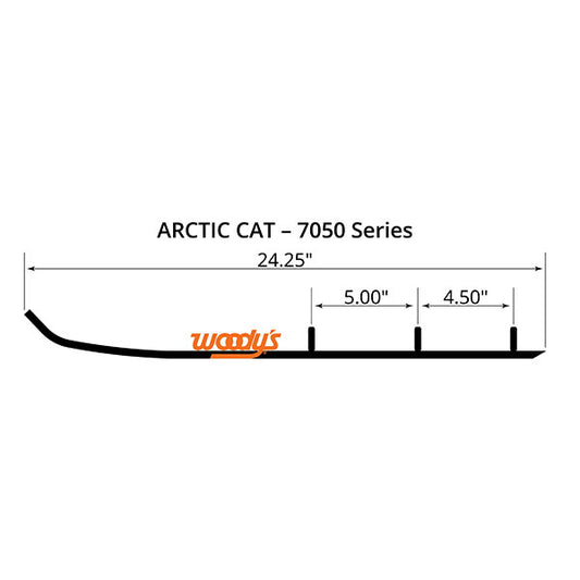 WOODY'S FLAT-TOP EXTENDER TRAIL III 4" CARBIDE RUNNER (EAT3-7050)