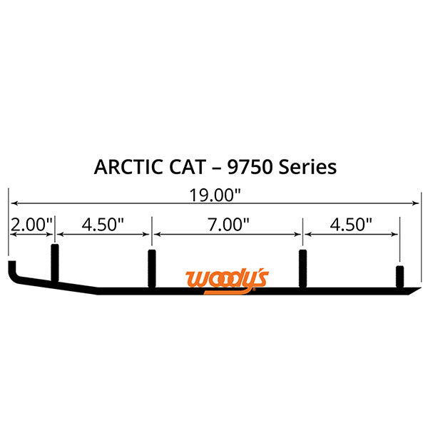 WOODY'S FLAT-TOP EXTENDER TRAIL III 4" CARBIDE RUNNER (EAT3-9750)