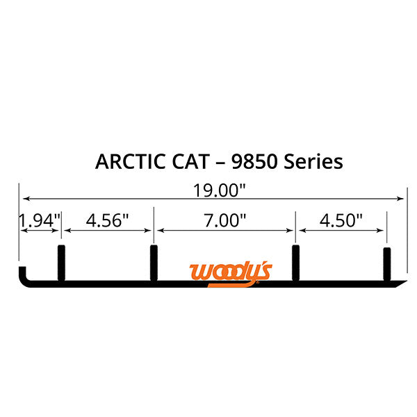 WOODY'S FLAT-TOP EXTENDER TRAIL III 4" CARBIDE RUNNER (EAT3-9850)