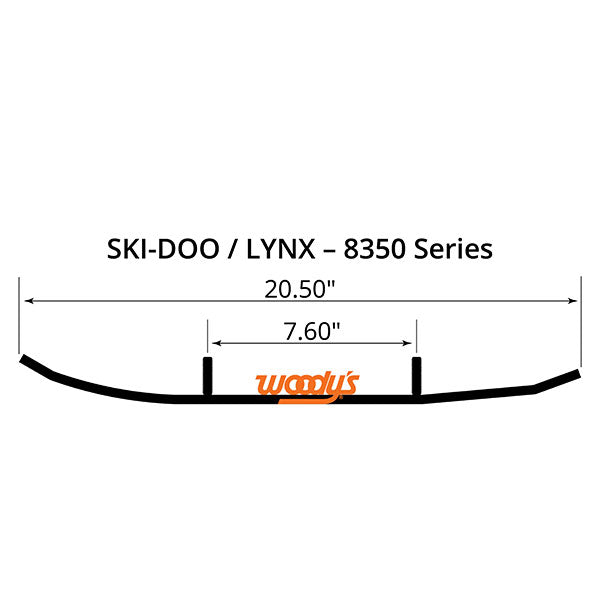 WOODY'S FLAT-TOP EXTENDER TRAIL III 4" CARBIDE RUNNER (ELX3-8350)