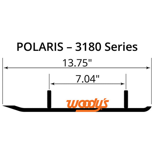 WOODY'S FLAT-TOP EXTENDER TRAIL III 4" CARBIDE RUNNER (EPI3-3180)