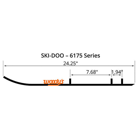 WOODY'S FLAT-TOP EXTENDER TRAIL III 4" CARBIDE RUNNER (ESD3-6175)