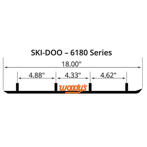 WOODY'S FLAT-TOP EXTENDER TRAIL III 4" CARBIDE RUNNER (ESD3-6180)