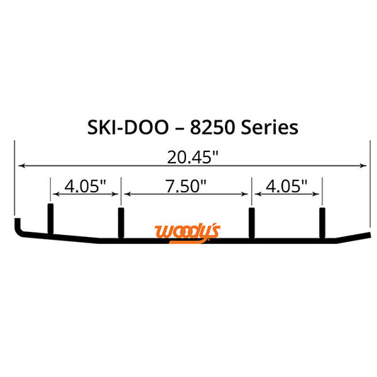 WOODY'S FLAT-TOP EXTENDER TRAIL III 4" CARBIDE RUNNER (ESD3-8250)