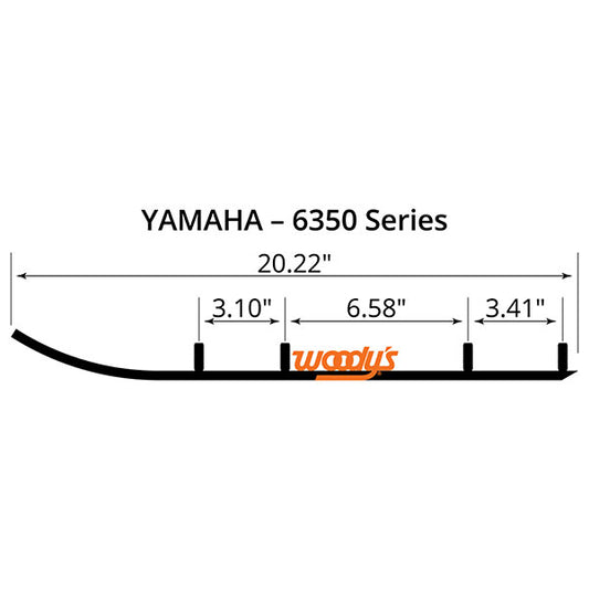 WOODY'S FLAT-TOP EXTENDER TRAIL III 4" CARBIDE RUNNER (EYV3-6350)