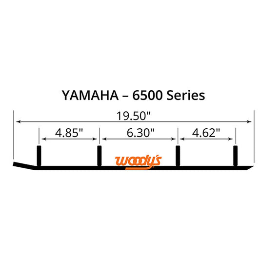 WOODY'S FLAT-TOP EXTENDER TRAIL III 4" CARBIDE RUNNER (EYV3-6500)